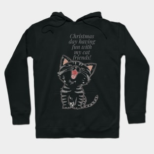 Christmas Cat Closeup Hoodie